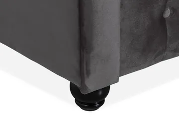 Chesterfield Deluxe 3-sits Framåtbäddad bäddsoffa i sammet - Mörkgrå Sammet - Products - Möbler - Soffa - Bäddsoffa - 3 sits bäddsoffa