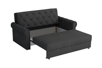 Denegal 2-sits liten bäddsoffa i Plysch - Grå - Products - Möbler - Soffa - Bäddsoffa - 2 sits bäddsoffa