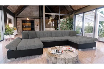 Dewitt 3-sits Bäddsoffa - Grå - Products - Möbler - Soffa - Bäddsoffa - U bäddsoffa