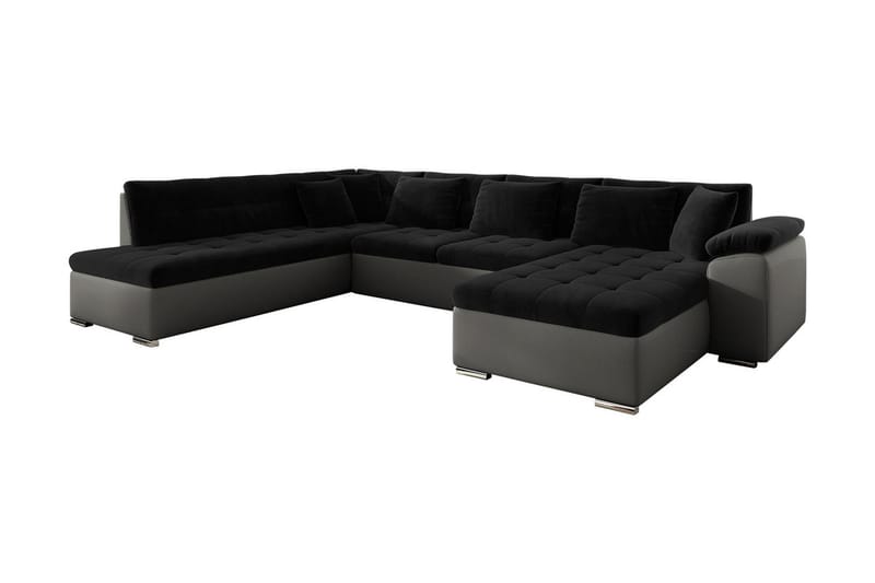 Dynir 4-sits Bäddsoffa - Svart/Grå - Products - Möbler - Soffa - Bäddsoffa - Bäddsoffa längsbäddad