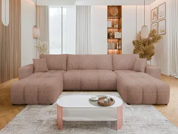 Flo Bäddsoffa Dubbeldivan 4-sits - Vit - Products - Möbler - Soffa - Bäddsoffa - U bäddsoffa