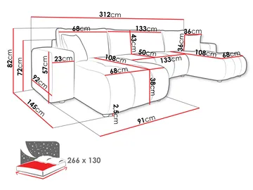 Flo Bäddsoffa Dubbeldivan 4-sits - Vit - Products - Möbler - Soffa - Bäddsoffa - U bäddsoffa