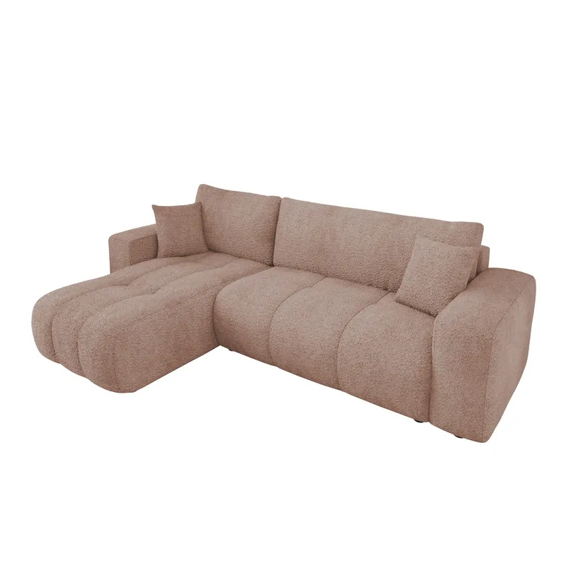 Flo Bäddsoffa med Divan 3-sits, Rosa