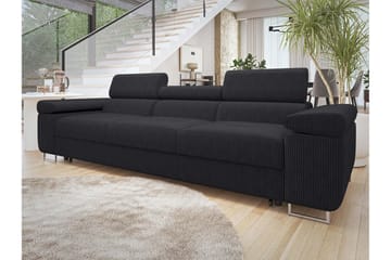 Gabina Bäddsoffa 3-sits i Manchester - Svart - Products - Möbler - Soffa - Bäddsoffa - 3 sits bäddsoffa