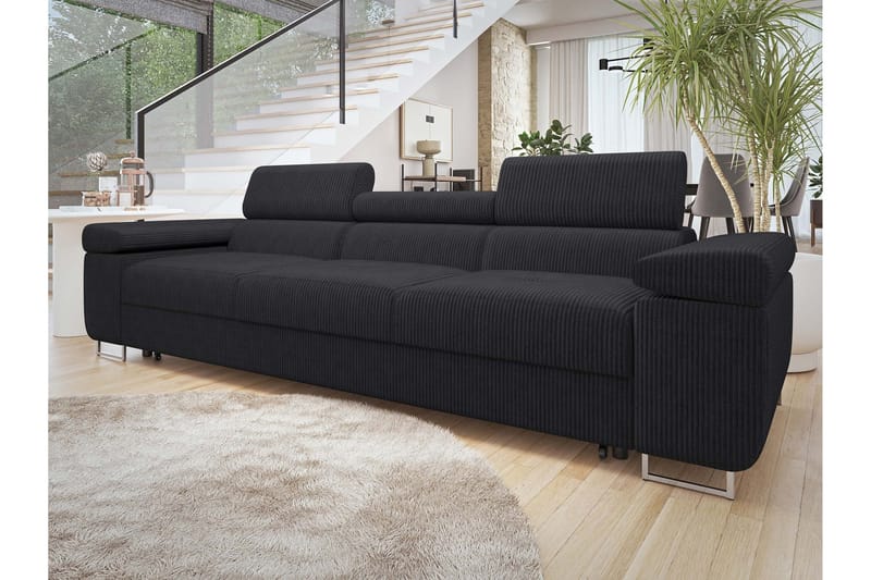 Gabina Bäddsoffa 3-sits i Manchester - Svart - Products - Möbler - Soffa - Bäddsoffa - 3 sits bäddsoffa