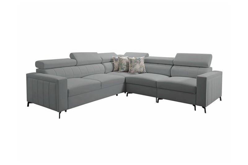 Galbally 4-sits Hörnbäddsoffa Ljusgrå