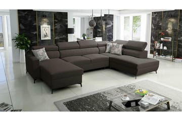 Galbally 5-sits Hörnbäddsoffa Dark brown - Products - Möbler - Soffa - Bäddsoffa - Bäddsoffa divan