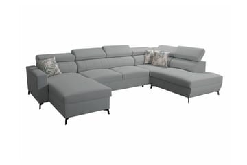 Galbally 5-sits Hörnbäddsoffa Light grey/Dark grey - Products - Möbler - Soffa - Bäddsoffa - Bäddsoffa divan
