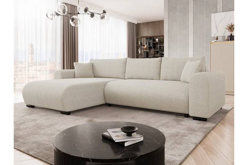 Handda Bäddsoffa med Divan 3-sits i Manchester - Beige - Products - Möbler - Soffa - Bäddsoffa - Bäddsoffa divan