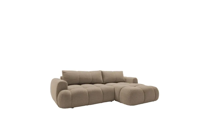 Handu Bäddsoffa med Divan 3-sits i Bouclé, Brun