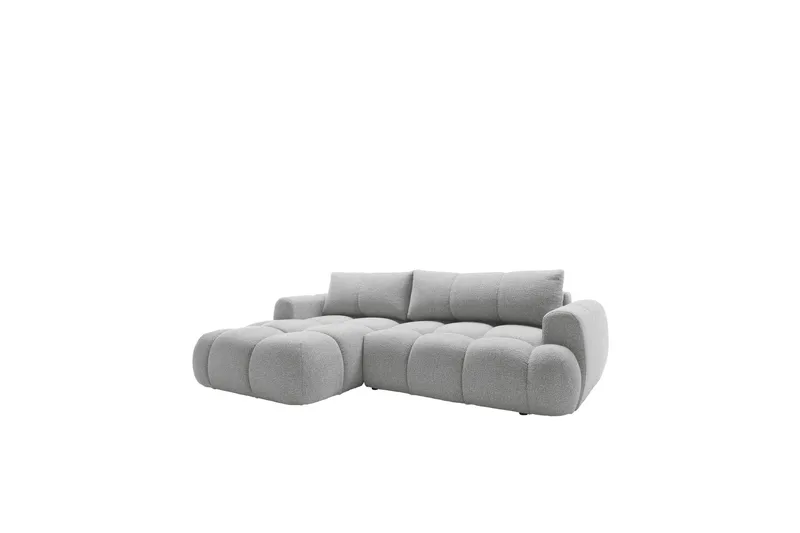 Handu Bäddsoffa med Divan 3-sits i Bouclé, Grå