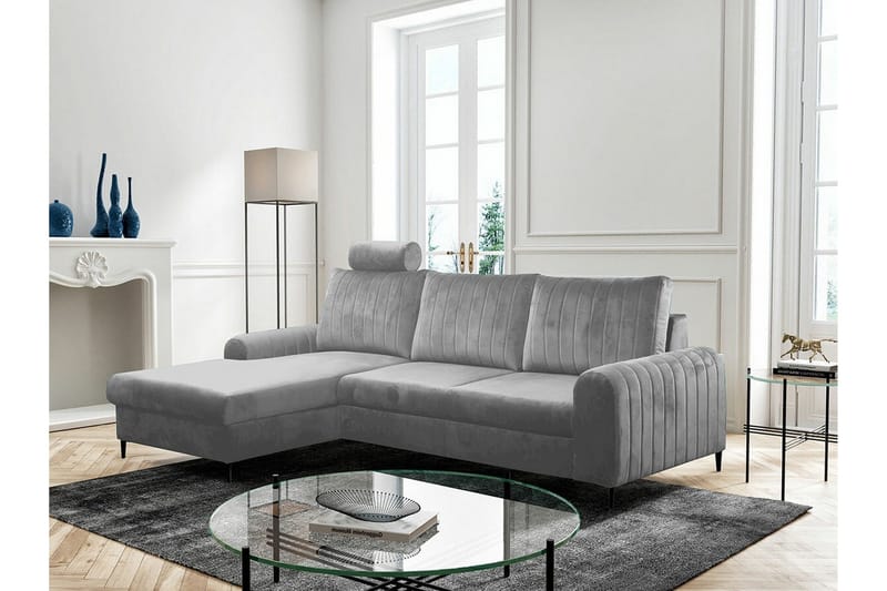 Kintore 3-sits Hörnbäddsoffa Light grey/Dark grey - Products - Möbler - Soffa - Bäddsoffa - Hörnbäddsoffa