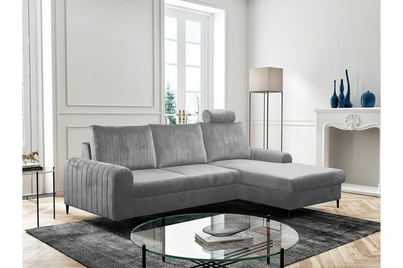 Kintore 3-sits Hörnbäddsoffa Ljusgrå - Products - Möbler - Soffa - Bäddsoffa - Bäddsoffa divan
