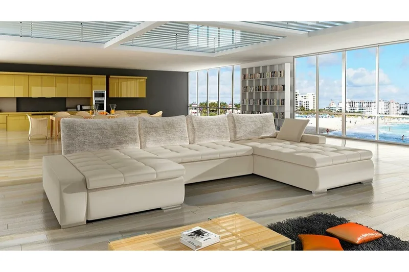 Kintore 4-sits Hörnbäddsoffa beige - Products - Möbler - Soffa - Bäddsoffa - Hörnbäddsoffa