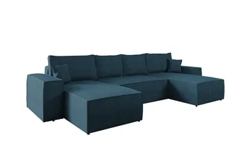 Knocklong 4-sits Hörnbäddsoffa - Blå - Products - Möbler - Soffa - Bäddsoffa - Hörnbäddsoffa