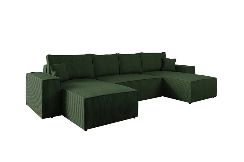 Knocklong 4-sits Hörnbäddsoffa, Grön