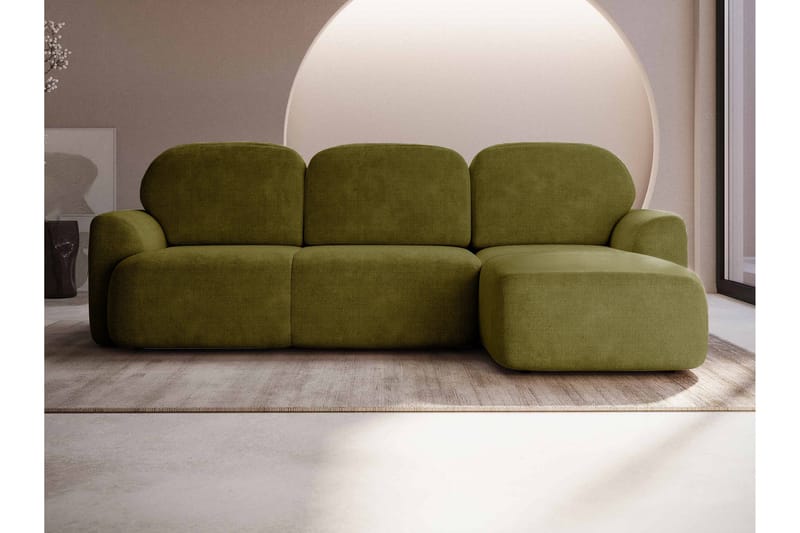 Korfu Bäddsoffa m. Divan 3-sits - Grön - Products - Möbler - Soffa - Bäddsoffa - Bäddsoffa divan