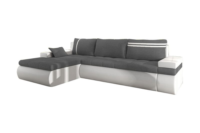 Lavona Divanbäddsoffa Vänster - Grå/Vit - Products - Möbler - Soffa - Bäddsoffa - Bäddsoffa längsbäddad