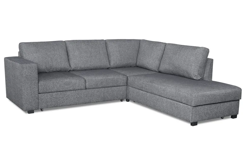 Leo Bäddsoffa 3-sits med Schäslong Höger - Grå - Products - Möbler - Soffa - Bäddsoffa - Bäddsoffa divan