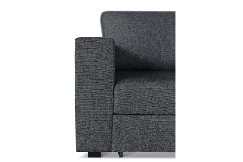 Leo Bäddsoffa 3-sits med Schäslong Höger - Mörkgrå - Products - Möbler - Soffa - Bäddsoffa - Bäddsoffa divan