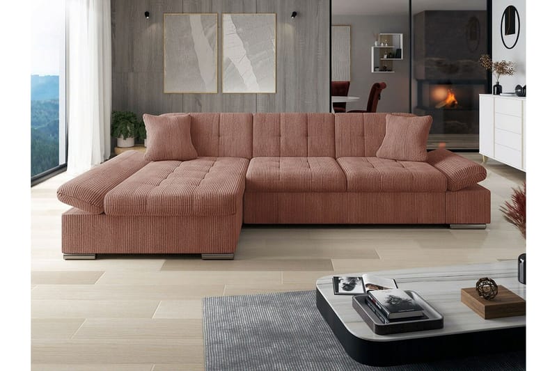 Lomux 3-sits Hörnbäddsoffa Brown - Products - Möbler - Soffa - Bäddsoffa - Hörnbäddsoffa