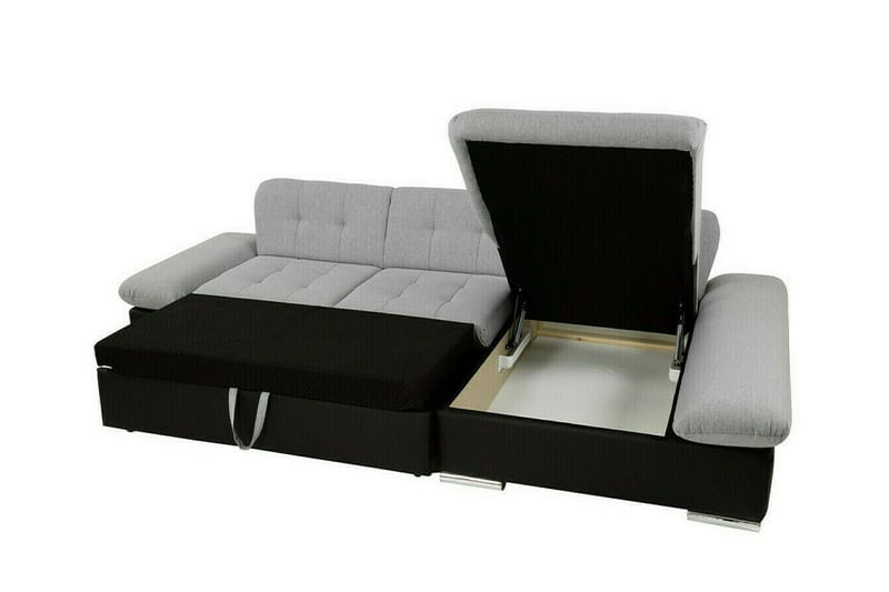 Lomux 3-sits Hörnbäddsoffa Ljusgrå - Products - Möbler - Soffa - Bäddsoffa - Bäddsoffa längsbäddad