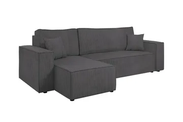 Magston 3-sits Hörnbäddsoffa - Grå - Products - Möbler - Soffa - Bäddsoffa - Hörnbäddsoffa