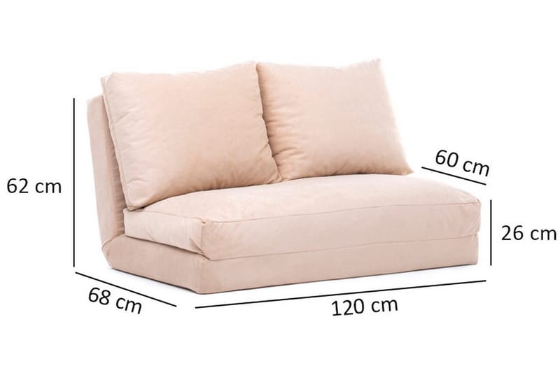 Maydena Bäddsoffa 2-sits 120x185 - Cream - Products - Möbler - Soffa - Bäddsoffa - 2 sits bäddsoffa