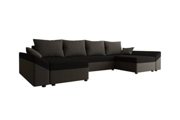 Midfeld 4-sits Hörnbäddsoffa Dark brown/black - Products - Möbler - Soffa - Bäddsoffa - Hörnbäddsoffa