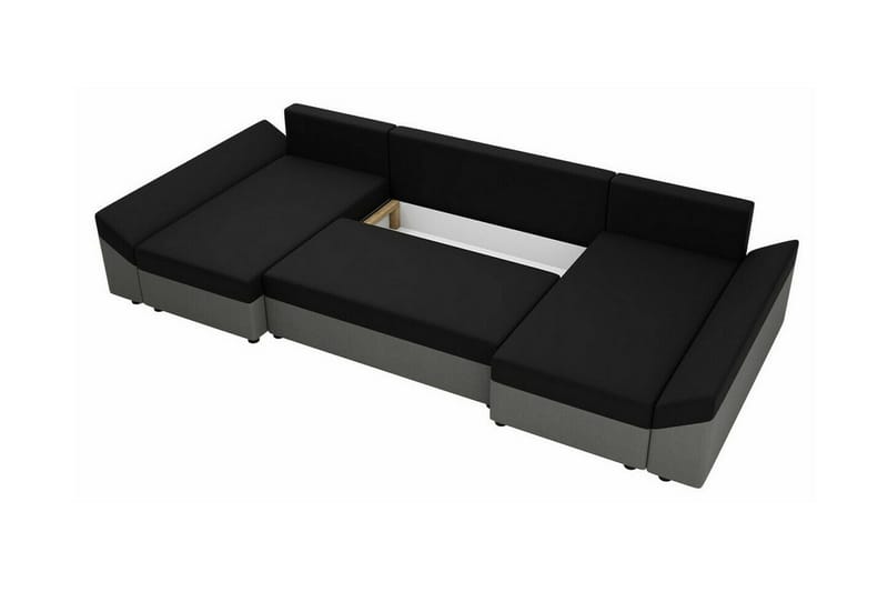 Midfeld 4-sits Hörnbäddsoffa Dark brown/black - Products - Möbler - Soffa - Bäddsoffa - Hörnbäddsoffa