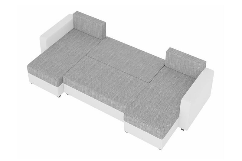 Midfeld 4-sits Hörnbäddsoffa White/Grey - Products - Möbler - Soffa - Bäddsoffa - Hörnbäddsoffa