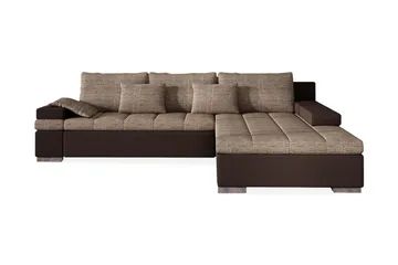 Naoma Bäddsoffa med Divan Höger - Beige/Brun - Products - Möbler - Soffa - Bäddsoffa - Bäddsoffa längsbäddad