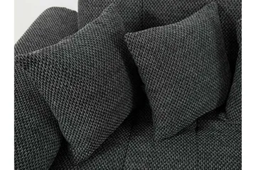 Niko U-Bäddsoffa 350x205x76 cm Divan Vänster - Grå/Svart - Products - Möbler - Soffa - Bäddsoffa - Bäddsoffa divan