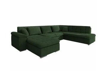 Sakri 5-sits Hörnbäddsoffa Dark green - Products - Möbler - Soffa - Bäddsoffa - Bäddsoffa divan