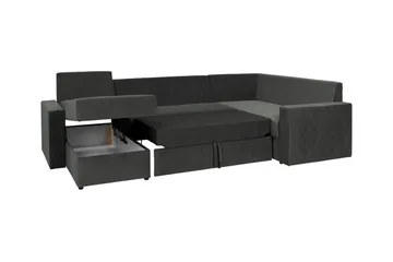 Staffin 4-sits Hörnbäddsoffa Dark grey - Products - Möbler - Soffa - Bäddsoffa - Hörnbäddsoffa