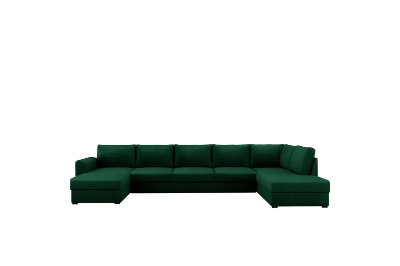 Taberk Bäddsoffa med Divan och Schäslong 5-sits - Grön - Products - Möbler - Soffa - Bäddsoffa - Bäddsoffa divan