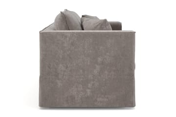 Travstad 3-sits Bäddsoffa med HVILA Bäddmadrass 140x200 cm Polyesterskum med Tvättbar klädsel - Grå - Products - Möbler - Soffa - Bäddsoffa - 3 sits bäddsoffa