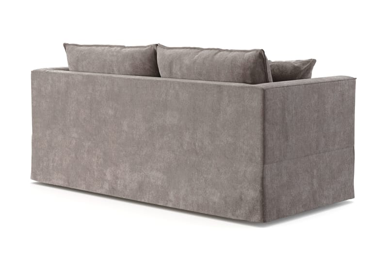 Travstad 3-sits Bäddsoffa med HVILA Bäddmadrass 140x200 cm Polyesterskum med Tvättbar klädsel - Grå - Products - Möbler - Soffa - Bäddsoffa - 3 sits bäddsoffa