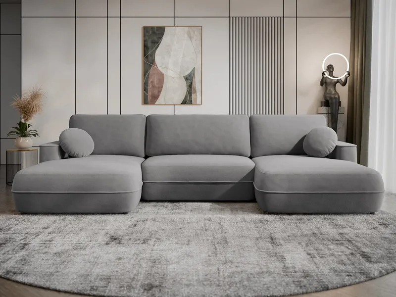 Uppland Bäddsoffa Dubbeldivan 5-sits - Grå - Products - Möbler - Soffa - Bäddsoffa - U bäddsoffa