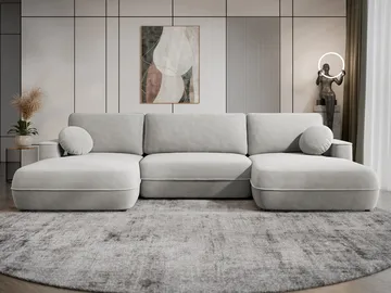 Uppland Bäddsoffa Dubbeldivan 5-sits - Grå - Products - Möbler - Soffa - Bäddsoffa - U bäddsoffa