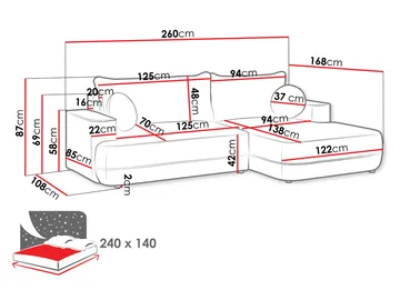 Uppland Bäddsoffa med Divan 3-sits - Beige - Products - Möbler - Soffa - Bäddsoffa - Bäddsoffa divan