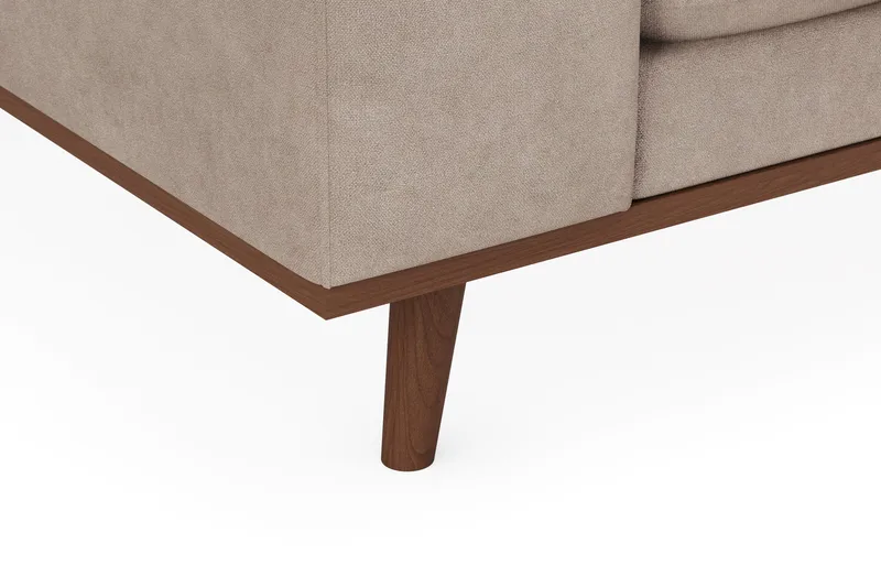 Copenhagen Premium 5-sits Högervänd U-formad Djup Soffa med Divan och Schäslong i Tyg - Ljusbrun - Products - Möbler - Soffa - U-soffa