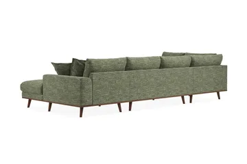 Copenhagen Premium 5-sits Vänstervänd U-formad Djup Soffa med Divan och Schäslong i Chenille - Grön - Products - Möbler - Soffa - U-soffa