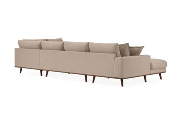 Copenhagen Premium 5-sits Högervänd U-formad Djup Soffa med Divan och Schäslong i Tyg - Ljusbrun - Products - Möbler - Soffa - U-soffa