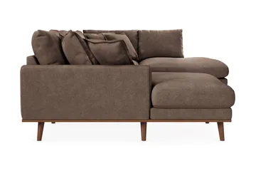 Copenhagen Premium 5-sits Högervänd U-formad Djup Soffa med Divan och Schäslong i Tyg - Mörkbrun - Products - Möbler - Soffa - U-soffa