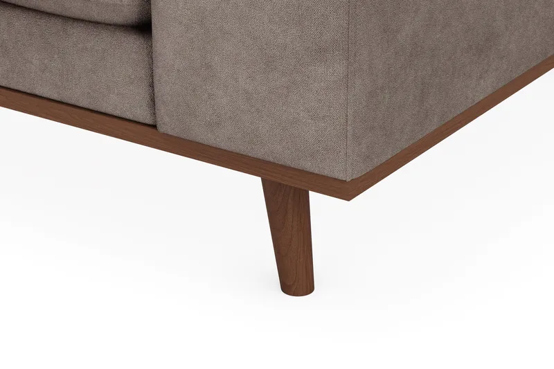Copenhagen Premium 5-sits Vänstervänd U-formad Djup Soffa med Divan och Schäslong i Tyg - Brun - Products - Möbler - Soffa - U-soffa