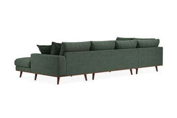 Copenhagen Premium 5-sits Vänsterv änd U-formad Djup Soffa med Divan och Schäslong i Tyg - Grön - Products - Möbler - Soffa - U-soffa