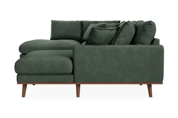 Copenhagen Premium 5-sits Vänstervänd U-formad Djup Soffa med Divan och Schäslong i Tyg - Grön - Products - Möbler - Soffa - U-soffa