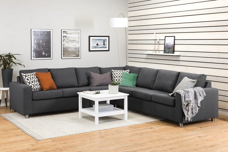 Crazy 6-sits Vändbar L-formad X-Large Hörnsoffa i Tyg - Mörkgrå - Products - Möbler - Soffa - Hörnsoffa