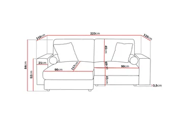 Arken Lyx 3-sits Vändbar L-formad Djup Divansoffa i Manchester - Beige - Products - Möbler - Soffa - Divansoffa & schäslongsoffa - 3 sits soffa med divan